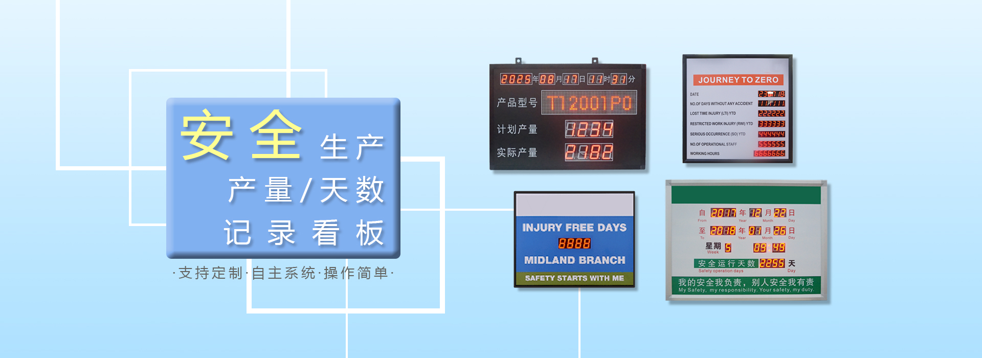 安全天数生产屏
